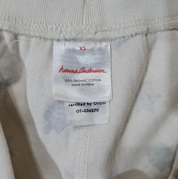 Hannah Anderson Holiday Jogger Pants Womens XS White Dradel Star Of David Print - Picture 6 of 8